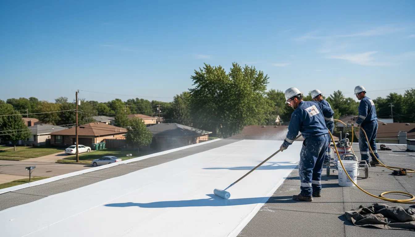 Commercial roof coating in Reydon, OK near me